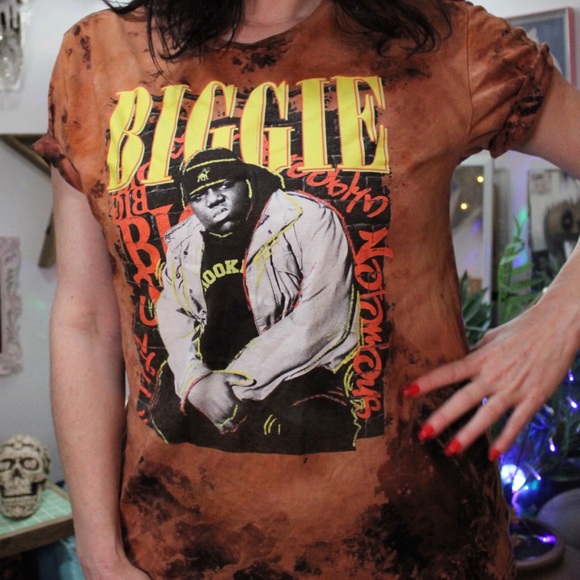 Notorious B.I.G. Biggie Smalls Bleached T-Shirt - Picture 2 of 5